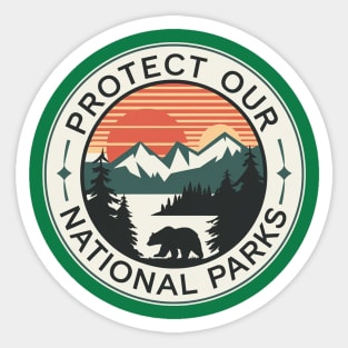 EMBLEM PROTECT OUR NATIONAL PARKS Sticker